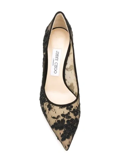 Shop Jimmy Choo Love 65 Lace Pumps In Black