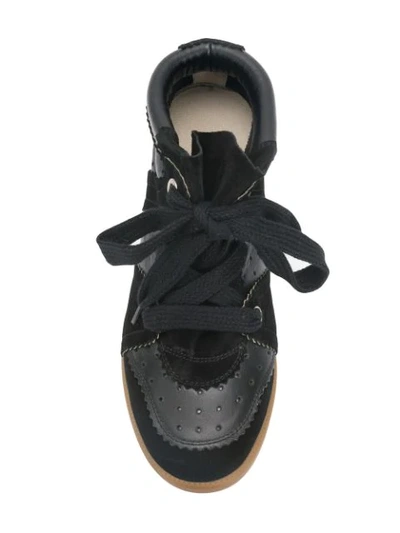 Shop Isabel Marant Wedge Trainers In Black