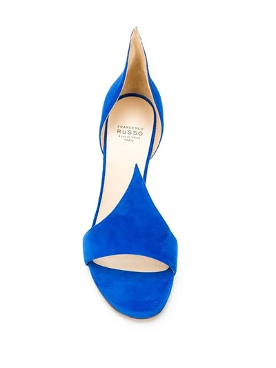 Shop Francesco Russo Flame Sandals In Blue
