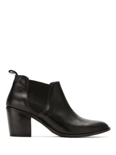 Shop Sarah Chofakian Block Heeled Boots In Black