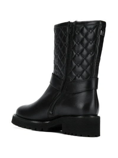 Shop Hogl Quilted Mid-calf Boots In Black