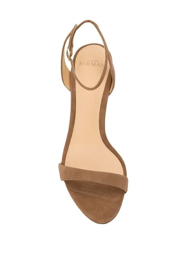 Shop Alexandre Birman Ankle Strap Heeled Sandals - Brown