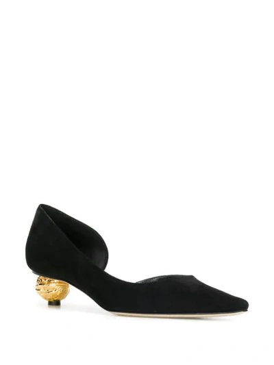 Shop Loewe Nut Heel Pumps In Black