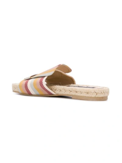 Shop Sergio Rossi Sr1 Espadrille Slides In White