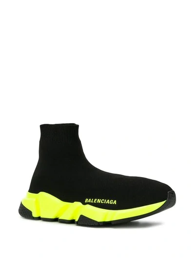 Shop Balenciaga Speed Light Knit Sock Sneakers In Black