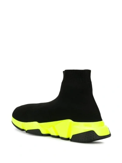 Shop Balenciaga Speed Light Knit Sock Sneakers In Black