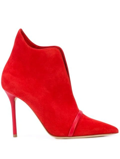 Shop Malone Souliers Cora Pointed Toe Booties In Red