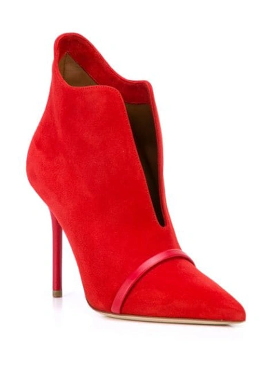 Shop Malone Souliers Cora Pointed Toe Booties In Red