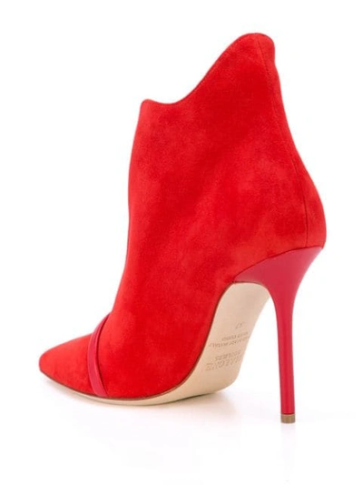 Shop Malone Souliers Cora Pointed Toe Booties In Red