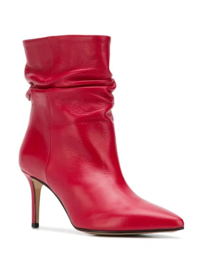 Shop Marc Ellis Ruched Ankle Boots - Red