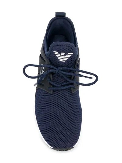 Shop Ea7 Low-top Sneakers In Blue