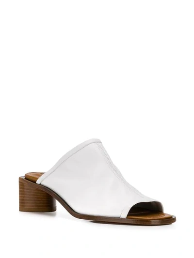 ACNE STUDIOS PEEP TOE MULES - 白色