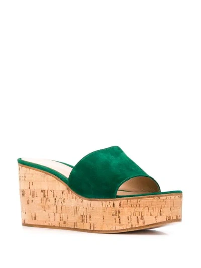 Shop Gianvito Rossi Wedge-sandalen - Grün In Green