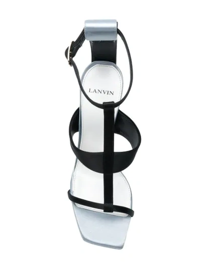 Shop Lanvin Open-toe Strappy Sandals In Black