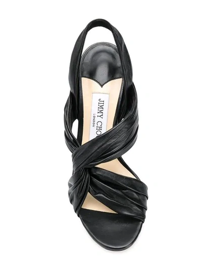 Shop Jimmy Choo Lalia 100 Sandals In Black