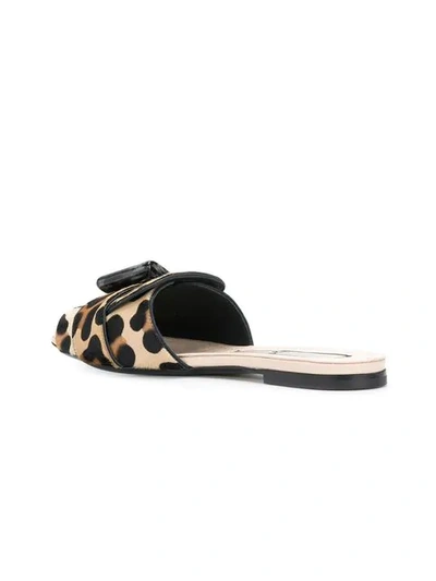 leopard print slide sandals
