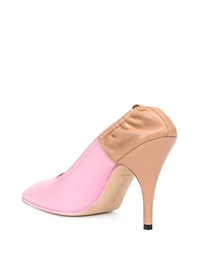 Shop Victoria Beckham Dorothy Elastic Pumps In Pnk/nude