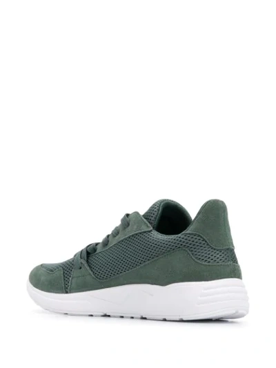 Shop Arkk Mesh Panel Sneakers In Green