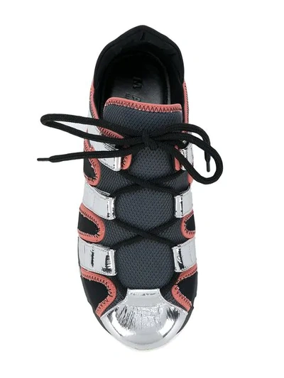 Shop Marni Techno Sneakers In Grey