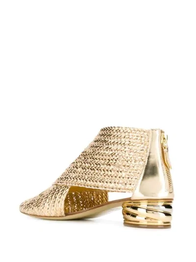 Shop Casadei Gold Barbarella Sandals