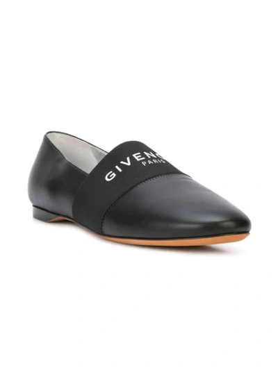 Shop Givenchy Paris Flat Slippers In Black