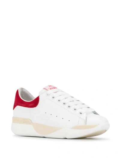 Shop Aniye By Panelled Wedge Sneakers In White