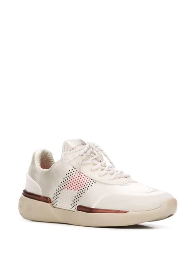 Shop Tommy Hilfiger Flag Sneakers In Neutrals