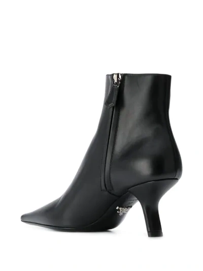 Shop Prada Pointed Toe Boots In Black