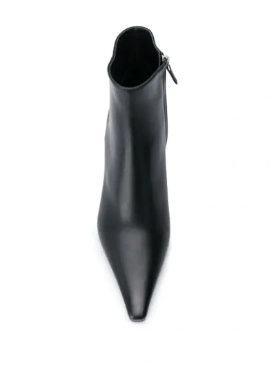 Shop Prada Pointed Toe Boots In Black