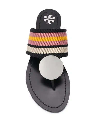 TORY BURCH DISC THONG SANDALS - 黑色