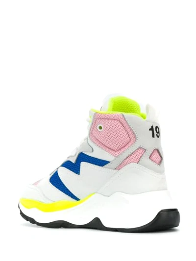 MSGM ATTACK HIGH-TOP SNEAKERS - 灰色