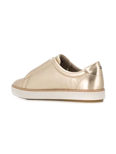 TOMMY HILFIGER LOW-TOP SNEAKERS - 金色