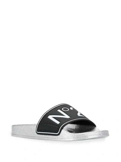 Shop N°21 Pool Logo Slides In Black