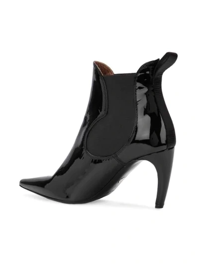 Shop Proenza Schouler Curved Heel Patent Boots In Black