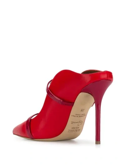 Shop Malone Souliers Thin Strap Mules In Red