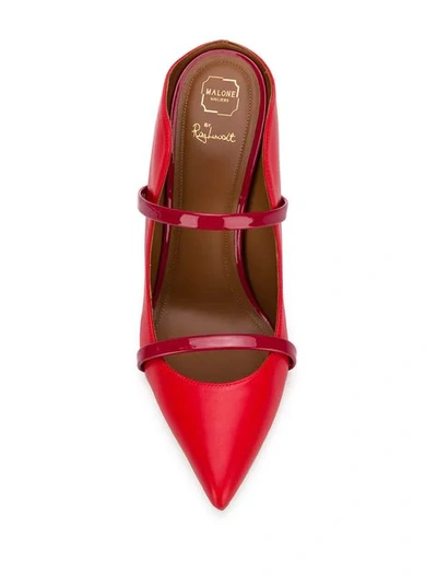 Shop Malone Souliers Thin Strap Mules In Red