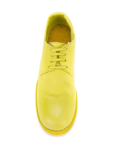 Shop Guidi Full Grain Derby Shoes In Yellow