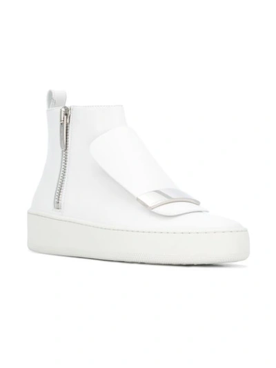 Shop Sergio Rossi Hi-top Sneakers - White