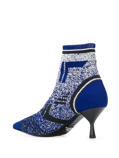 Shop Prada Sock-style Ankle Boots - Blue