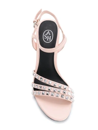 Shop Ash Hello Pyramid Stud Sandals In Pink