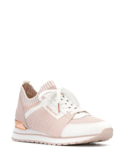 Shop Michael Michael Kors Panelled Sneakers In Pink