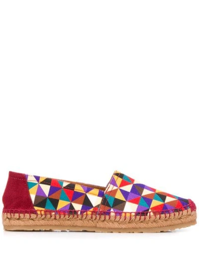 Shop Etro Raffia Sole Espadrilles In Red