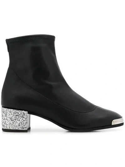 Shop Giuseppe Zanotti Glitter Embellished Boots In Black