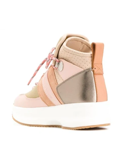 Shop See By Chloé Side Stripe Sneakers In Neutrals