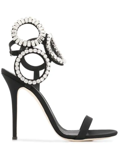 Shop Giuseppe Zanotti Embellished Ankle Sandals In Black