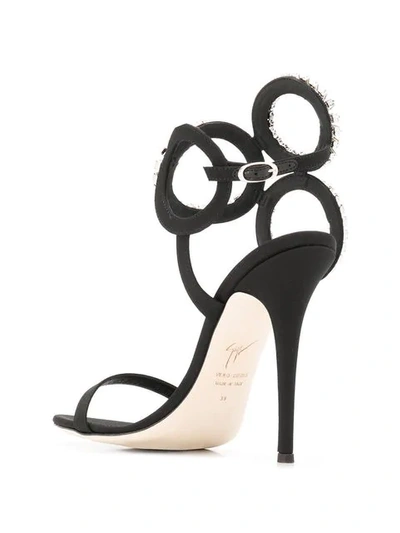 Shop Giuseppe Zanotti Embellished Ankle Sandals In Black