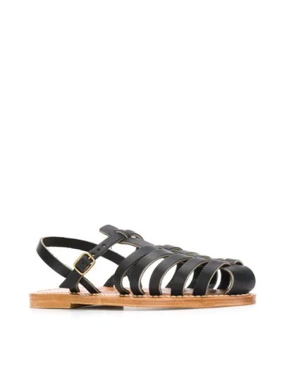 Shop Kjacques Adrien Strappy Sandals In Black