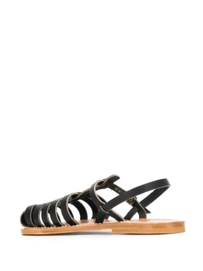 Shop Kjacques Adrien Strappy Sandals In Black