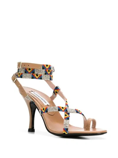 LEANDRA MEDINE AZTEC STRAPPY SANDALS - 大地色