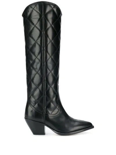 Shop Sandro Roy Boots In Black